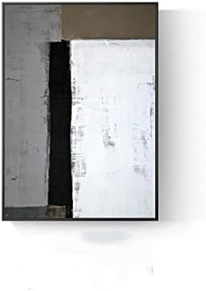 JFNISS Ръчно Рисувани с маслени Бои - Ръчно рисувани мръсно-бял блок абстрактни Картини с маслени Бои Голям Размер Модерна Стенни
