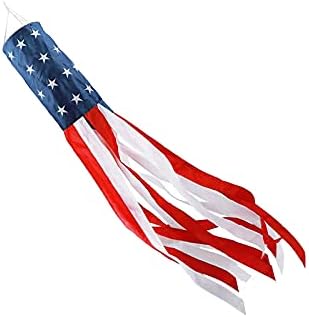 Ветровка с флага на сащ на 4 юли, Патриотични бижута Звезди и нашивки на САЩ, които са Устойчиви на избледняване Патриотични Вятърни