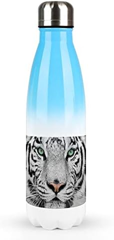 Белият Тигър 17 унции Спортна Бутилка За Вода От Неръждаема Стомана С Вакуумна Изолация В Формата на Кола Множество Спортни Колба