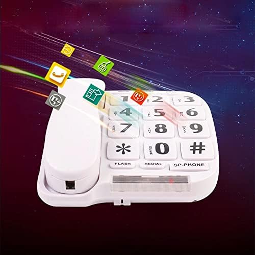 KXDFDC е Подходящ за възрастни хора с големи бутони и голяма сила на звука Кабелен телефон телефонен хендсфри Стационарен телефон