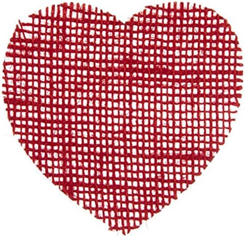 Сърца от чул - Мини-декоративни Елементи във формата на Сърца по темата на Деня на Свети Валентин - 12 броя (червени)