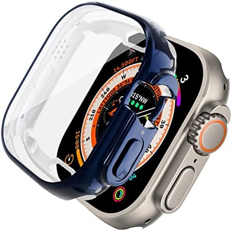 Мек калъф ALMNVO от TPU съвместим с Apple Watch Case Ultra 49 мм, със защитно фолио за екрана, ултра-тънък калъф, който предпазва