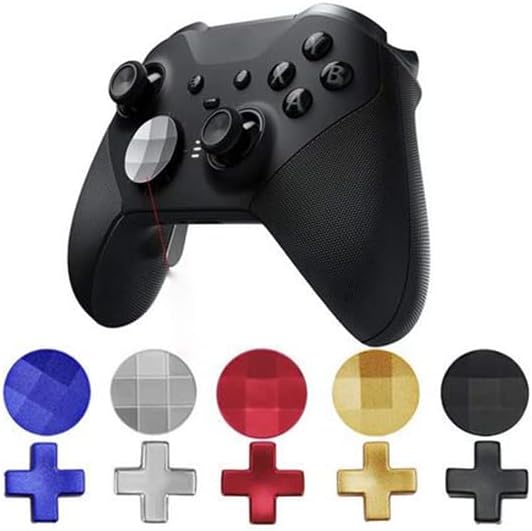 Метални Комплекти D-Образни Накладки с бутон Кръстосано посока за Ремонт на контролера на Xbox One Elite E (Златен)