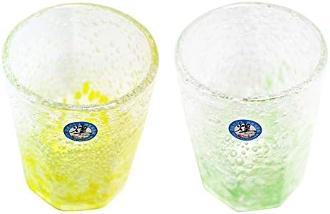 Осмоъгълен чаши Kirakobo (жълто, зелено), диаметър 3,0-инчов (7,5 см), Sea of Bubbles, опаковки от 2