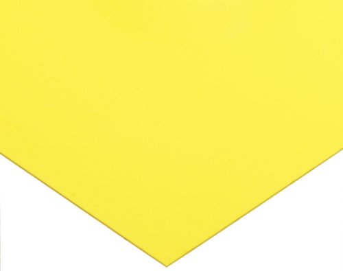 Полагане на PVC (поливинилхлорид), Плосък лист, Жълт цвят, дебелина 0,020 инча, ширина 25 см, дължина 50 см (опаковка по 1 парче)