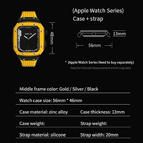 Wscebck за Apple Watch Band Series 44 мм Мъжки корпус за часа от сплав 45 мм 42 мм Метална Рамка Модификация на министерството на