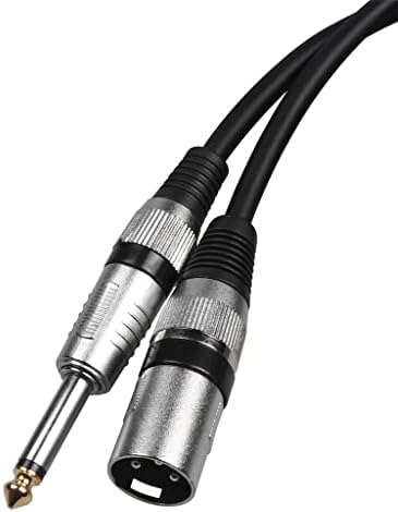 Конектор за свързване на микрофонного кабел 6,35 мм, включете 6,5 мм към XLR 6,3 мм, аудио кабел С 1/4 , Говорител, усилвател Китара (Цвят: както е показано, размер: един разме?