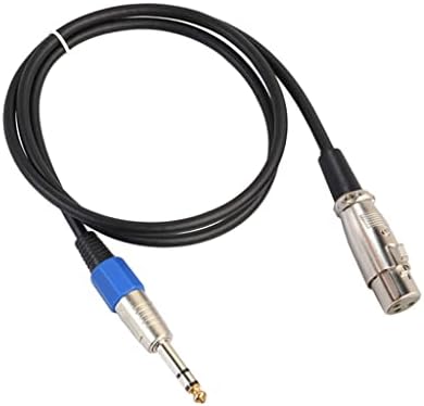 Аудио кабел n/a с жак 6,35 мм, штекерный жак, Микрофон, Говорител, усилвател Китара (Цвят: както е показано, размер: един размер)