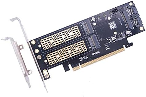 Съединители M. 2 NVME към адаптер PCIE M + B Ключ NGFF SSD до PCI-E 3,0x4 SATA за експанзия, Аксесоари за домашни компютри - (CN,