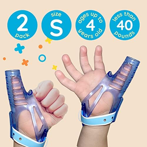 [2] Прозрачна синя защита за палеца, предотвращающая смучене на палеца, за деца - Защита за палеца за смучене на палеца - Спирка