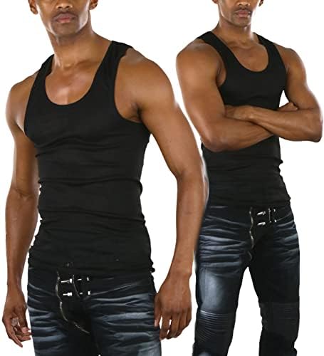 Мъжки приталенные тениски без ръкави, с дълбоко Овални деколте ToBeInStyle