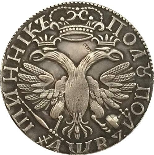 1702 Петър I в Русия Монети Копие 29 мм Копие Украса за Събиране на Подаръци