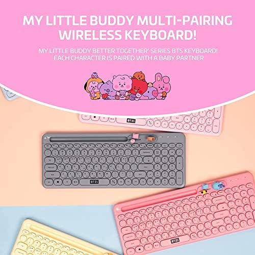 Безжична клавиатура с няколко чифта герои, вдъхновени от ROYCHE BTS, Little Buddy Baby Издание, всички в собствения си хубаво стил
