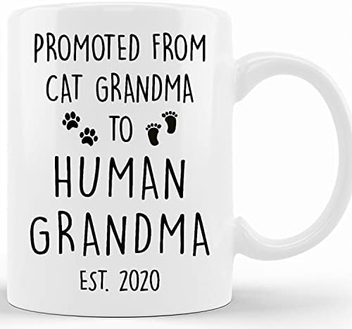 Персонални Рекламираната Забавна Чаша От Баба си-Котка До Баба-Лице, Обявяването На Бременността Баба и Дядо, Подарък на Баба за