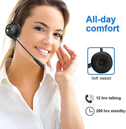Безжична Слушалка TelPal, Шумоподавляющие Bluetooth-Слушалки с микрофон, Детска Слушалки за КОМПЮТЪР, най-Добрата Слушалки за call-център