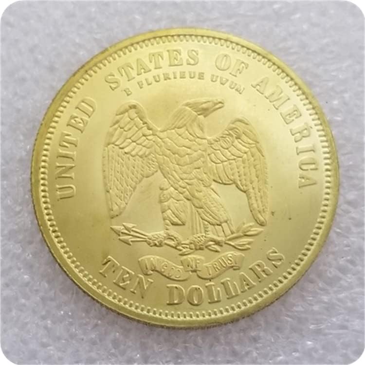 QINGFENG Старинни Занаяти САЩ 1875 $10.00 Чуждестранни Възпоменателни монети *355