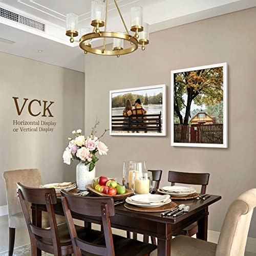 Рамка за плакат VCK 20x28 Бяла, Текстурирани Изключителни Рамка За Снимки От масивно Дърво, Окачени На стената