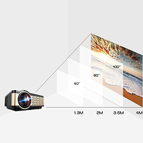 Проектор FZZDP 4000 Лумена Преносим за Домашно кино с поддръжка на 1080p с подарък (Цвят: версия WiFi)