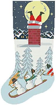 Коледни чорапи с Шарките на кръстат Бод PDF, Модерен Брои Лесен Забавен Дядо Коледа, Снежен човек, Дизайн кръстат Бод, За начинаещи,