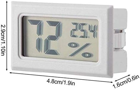 JAHH Стаен термометър Стаен термометър - Мини Електронен Термогигрометр За измерване на стайна температура (Цвят: бял)