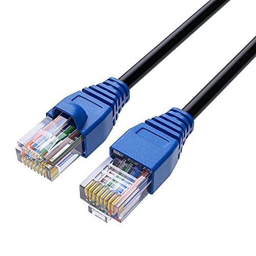 Външен Ethernet кабел Cat5e 300 фута, Тежкотоварни интернет-мрежа LAN кабел Cat 5e, по-гъвкав, отколкото Cat 6, водоустойчив, двойна