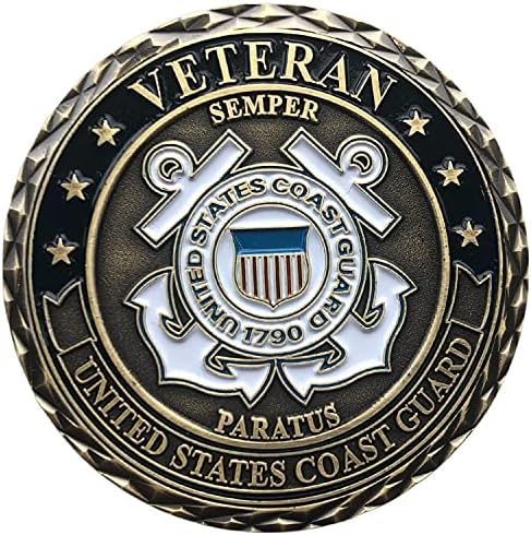 Монета ветеранского повикване на бреговата охрана на САЩ и Моята Клетва нямат срок на годност. Комплект ветеранских кепок