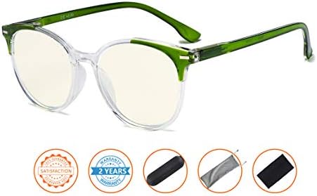 CessBlu Големи Кръгли Очила компютър за Жените За Четене на Екрана Синьо Светофильтр Отблясъци Блокер UV Лъчи