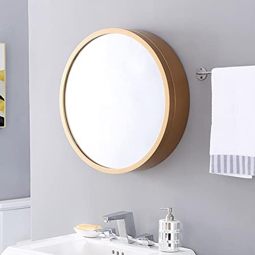 Комплект за баня с огледало, през Цялата Стенен шкаф за съхранение в Банята, с Огледално-рефлексен като и скрити рафтове (Цвят:
