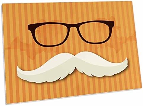 3дрозовые Очила за четене с Мустаци На Ободранном оранжево. - Подложки за настолни възглавници (dpd-235980-1)