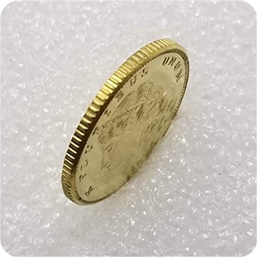 Kocreat Копие от 1878 Свобода Косата Сребърен Долар Либърти Морган Златна Монета от Пет Долара-Копие на Сувенирни Монети на САЩ