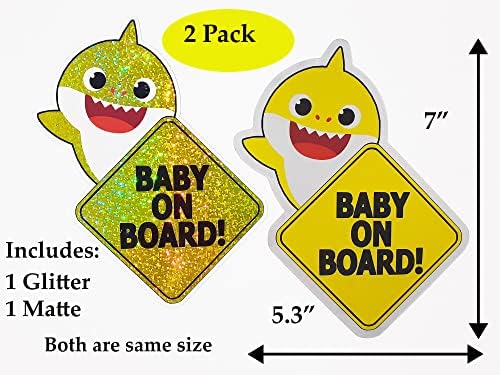 Стикер с Надпис Baby on Board 5 x 7|Vinyl Водоустойчив Светоотражающая Стикер за колата, на Колата, на suv Броня или прозорец |