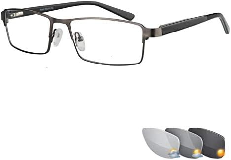 HORV Модни Златни Очила за четене за мъже, Фотохромичните Слънчеви очила, Интелигентни Очила, които променят Цвета си, Златисто-Сив