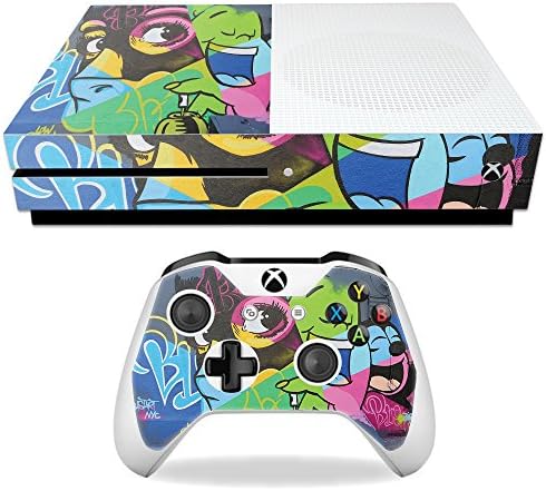 Корица MightySkins, съвместима с Microsoft Xbox One S - Blue Vision | Защитно, здрава и уникална Vinyl стикер | Лесно се нанася,