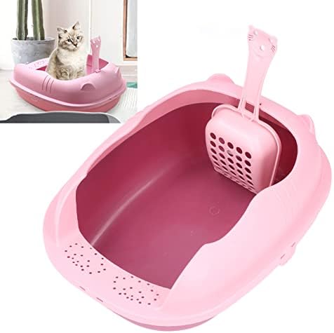 Полузакрытый на котешката тоалетна, Практичен, достатъчно здрав, Просторен Котешки тоалетна за котки, за кучета, за малките домашни любимци (Малини на прах [Нова ко?