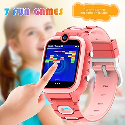 Умен часовник Ralehong Kids с двойна камера HD, Игри, Музика, Шагомером, Сензорен екран, Развивающими играчки за момчета 5-9 години