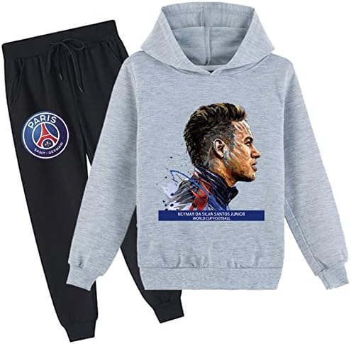 Zapion / Ежедневни Свитшоты с надпис Neymar за момчета, така и Спортни Панталони, Комплект от 2 теми, Пуловер с Дълги ръкави, Блузи, Облекла за Тийнейджъри