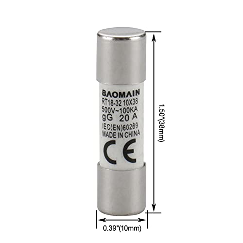 Цилиндричен държач на предпазителя Baomain RT18-32 (X) Основа предпазител 10 мм X 38 мм Однополюсное монтиране на DIN-шина с 10