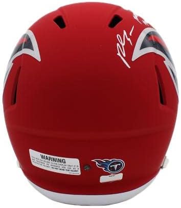 Рашаан Еванс Подписа Голям шлем NFL, Тенеси Тайтънс Speed с надпис Razor Blade - Каски NFL с автограф