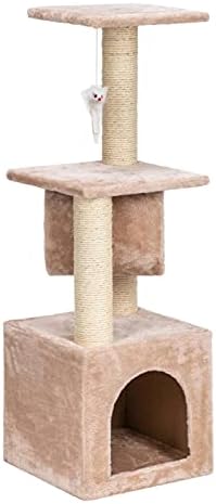 NA 36 Стабилен Сладък Сизалевый Котешки Титуляр За Катерене Cat Tower Бежово