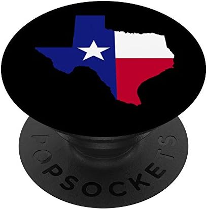 Карта на щата Тексас с флага PopSockets PopGrip: Замяна дръжка за телефони и таблети