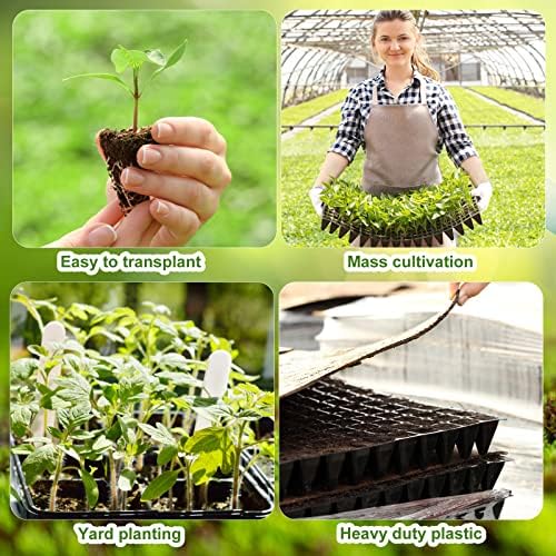 20 Опаковки Тави за разсад на 200 клетки, Определени за сеитба на Семена за многократна употреба Тава за сеитба на Семена Пластмасов