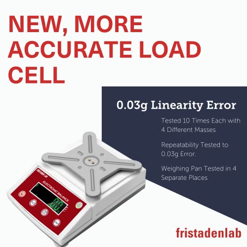 Лабораторни везни Fristaden - Прецизна везна 3000 g x 0,01 g + свързване на RS232 - Подобрена тензодатчик за по-точни измервания