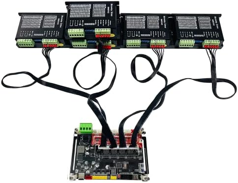 4-Axial Такса контролер с ЦПУ GRBL 1.1 f ARM32-битова, 5 Модули на водача A4988, Изолация на Оптрона, Външен Вал, мощност 500 W,