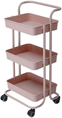 YXBDN 3-слойный Рафтове за съхранение на Кухненски Количка за Мобилни Полк Органайзер за мебели за Дома, количка Тесен шкаф (Цвят: