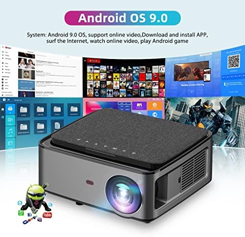 XXXDXDP Ga828 на цял екран за проектор 1920x 1080p Projetor Android 9,0 Видеобумерный led 3D домашно кино (цвят: версията за Android)