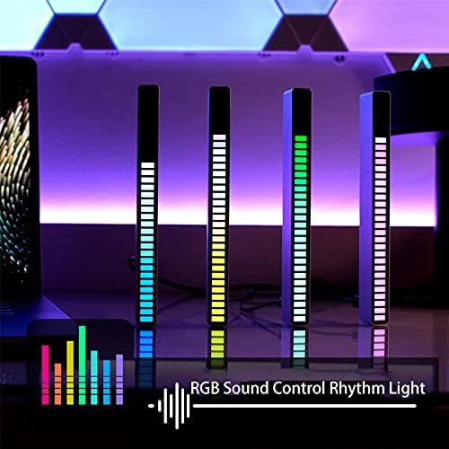 RGB Подсветката на Ритъма го получите Управление на звука, 32 светодиода, 18 Цвята, Музикалната Осветление Атмосфера за кола и плот