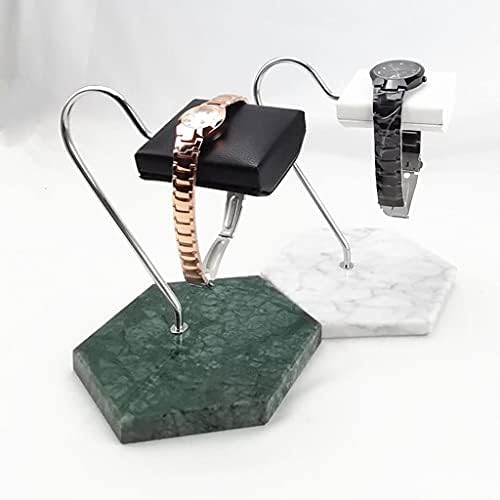 WYFDC Поставка за часовници, изработени от Мрамор и изкуствена кожа, Гривна, Държач за бижута, Черен Органайзер За бижута, Поставка