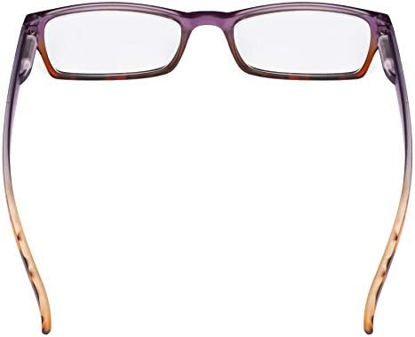 Дамски очила за четене с различни цветове CessBlu, 4 опаковки с пружинным тръба на шарнирна връзка за четене за жени