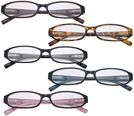 Очила за четене Eyekepper 5 В опаковка - Отличен Малки Ридеры за четене за жени +0.00