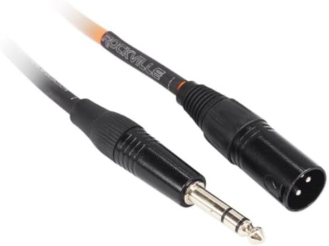 Rockville RCXMB1.5R 1,5' Штекерный кабел REAN XLR-1/4 TRS Червен Мед